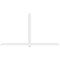 Ekena Millwork Eugene Architectural Grade PVC Gable Bracket, 108"W x 58 1/2"H x 2"D x 4"F, 13/12 Pitch GBP108X59X0204EUG00 - alternate 3
